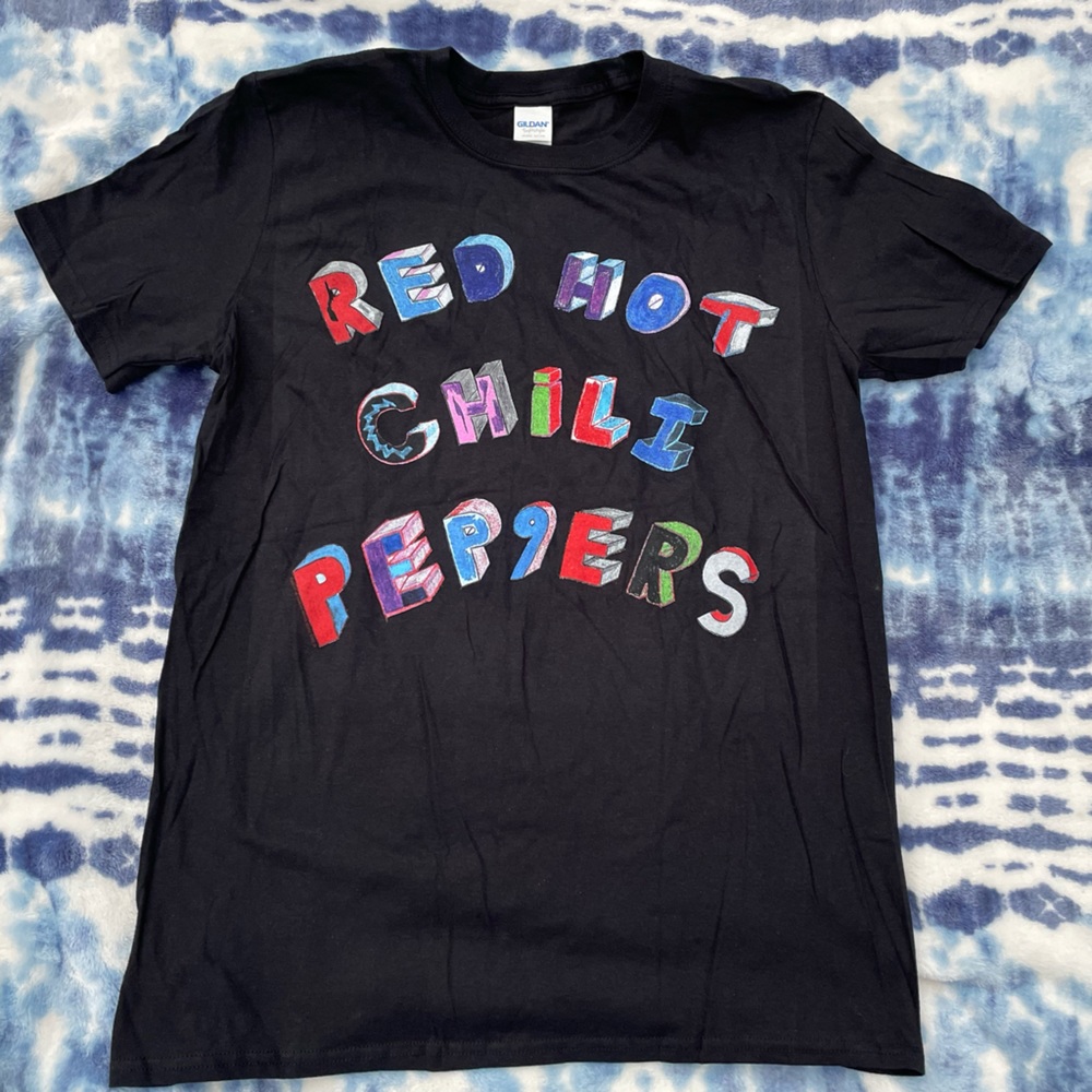 🌶️ Rare HTF Red Hot Chili Peppers COLOR SKETCH RHCP Rock Merch T-Shirt NWOT 🌶️